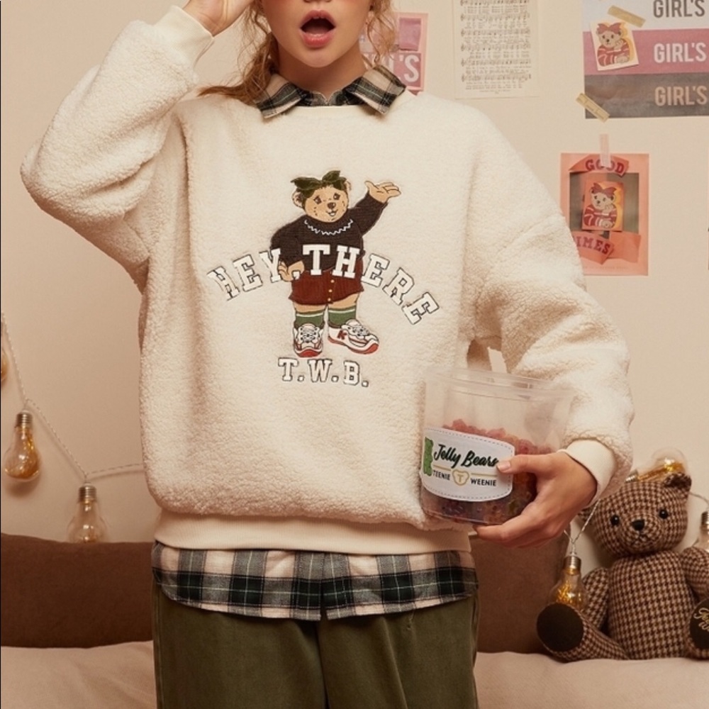 NEW Teenie Weenie Bear Sherpa Pullover Boutique